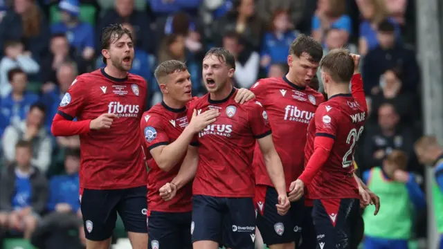 Matthew Shevlin celebrates