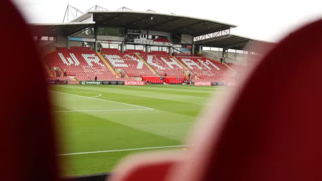 Wrexham's Stok Cae Ras stadium before kick-off against Middlesbrough