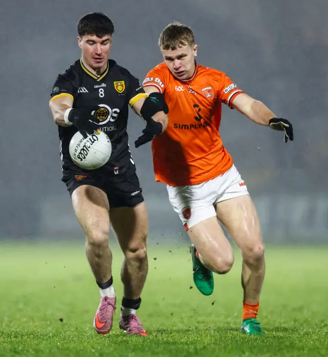 Down's Daniel Guiness and Aaron O'Neill of Armagh