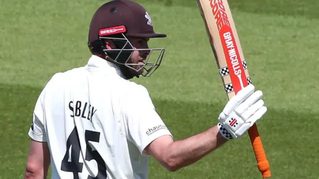 Dom Sibley celebrates reaching fifty