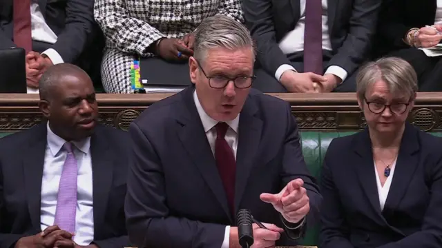 Prime Minister Keir Starmer speaking in the House of Commons
