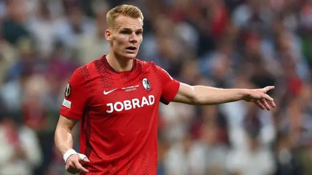 Philipp Lienhart of Freiburg in action during the UEFA Europa League Final 2026