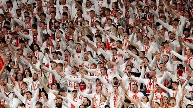 The fans of Sport-Club Freiburg show their support prior to the UEFA Europa League Final 2026 match