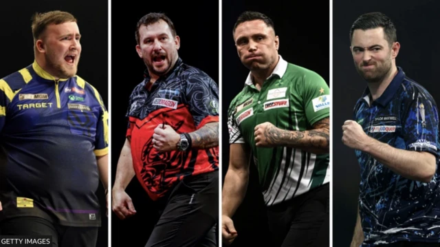 Luke Littler, Jonny Clayton, Gerwyn Price and Luke Humphries