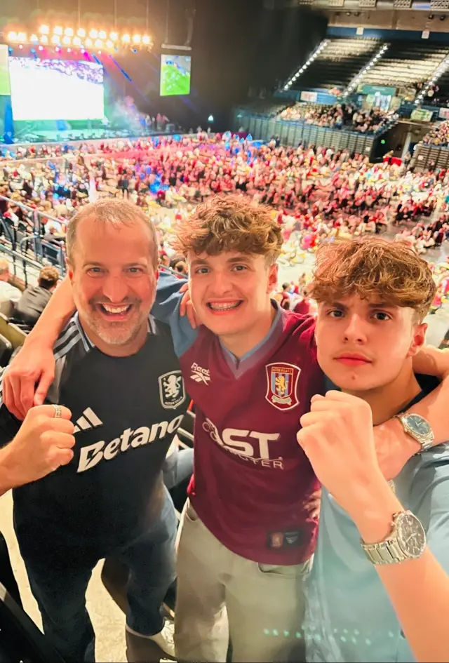 Aston Villa fans celebrate