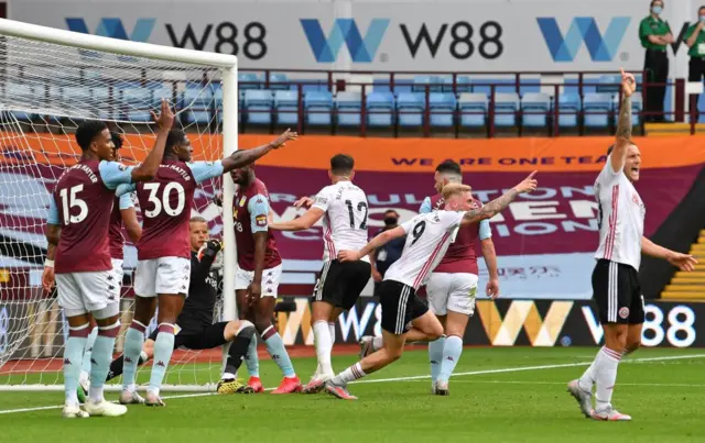 Aston Villa versus Sheffield United, June 2020