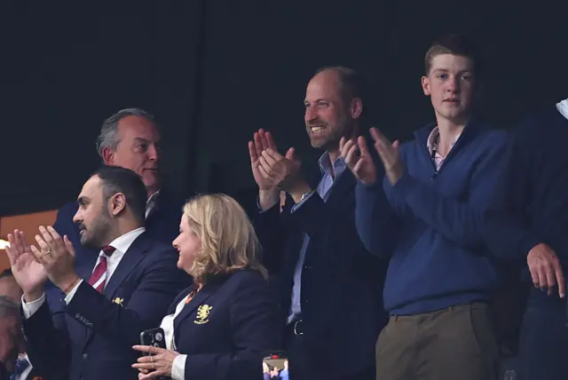 Prince William watches Aston Villa win the Europa League