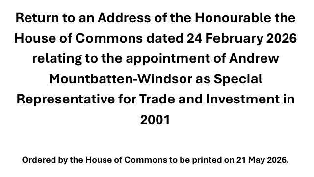 How the files are presented on the government's website - full text to follow