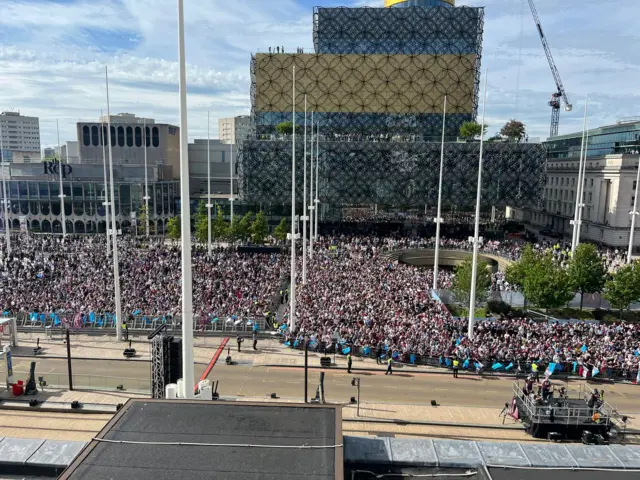 Fans gather in Birmingham