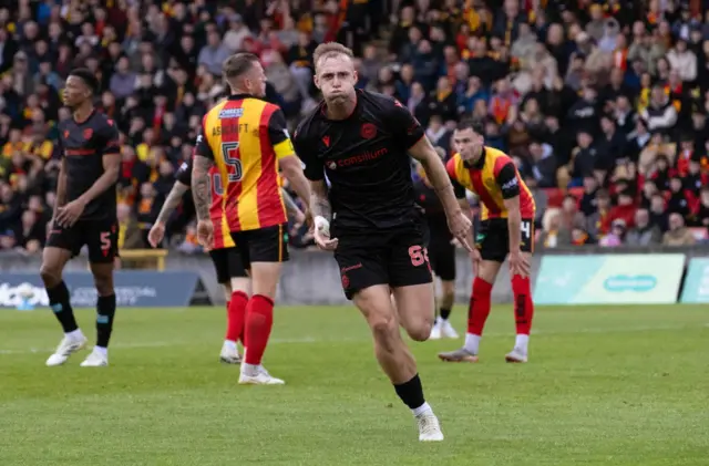 St Mirren's Killian Phillips celebrates after scoring to make it 1-0