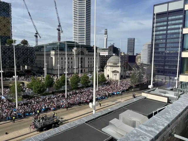 Fans gather in Birmingham