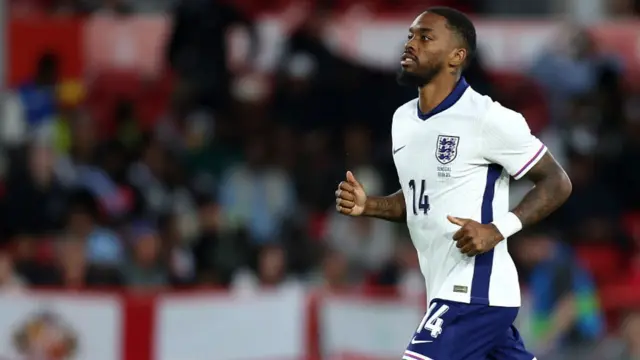 Ivan Toney playing for England in 2025