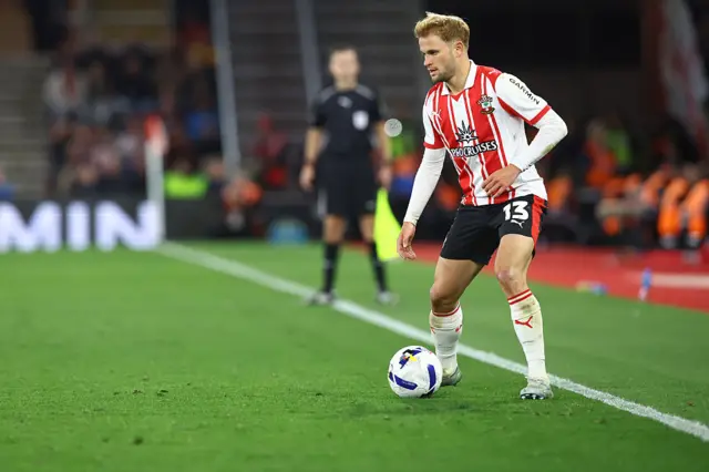 Southampton winger Leo Scienza with the ball at his feet