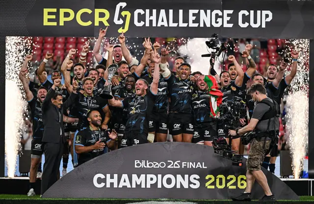 Montpellier lift the trophy