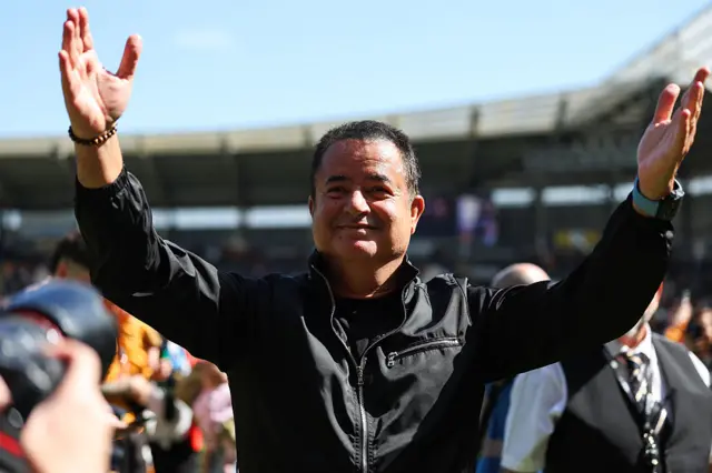 Acun Ilicali, owner of Hull City celebrates