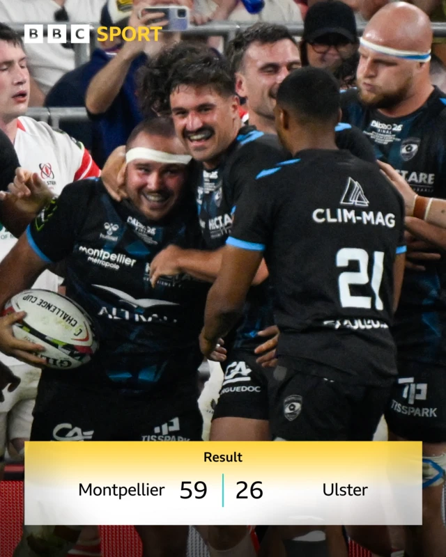 FT: Montpellier 59-26 Ulster