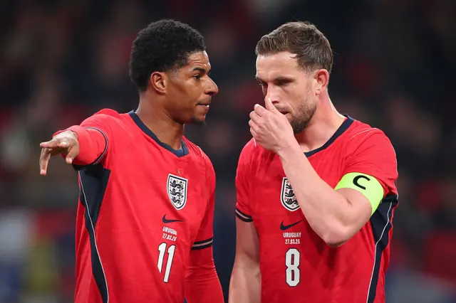 Marcus Rashford and Jordan Henderson