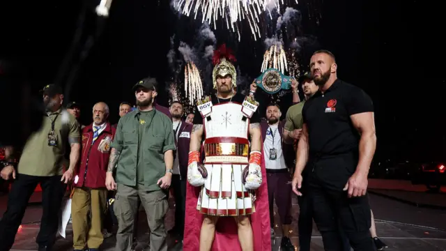 Oleksandr Usyk during his ringwalk