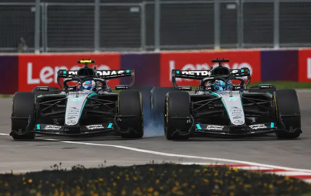 George Russell and Kimi Antonelli