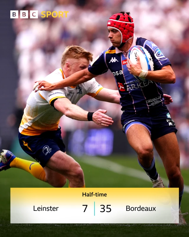 Half-time - Leinster 7-35 Bordeaux