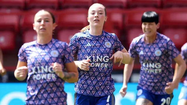 Missy Goodwin of Leicester City warms up