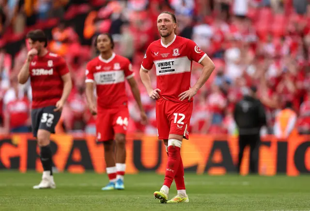 Luke Ayling of Middlesbrough dejected