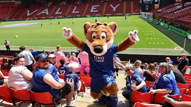 Leicester City Club Mascot Filbert Fox at The Valley