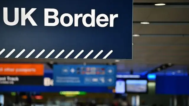 A sign reading UK Border