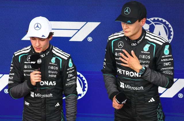 Kimi Antonelli and George Russell