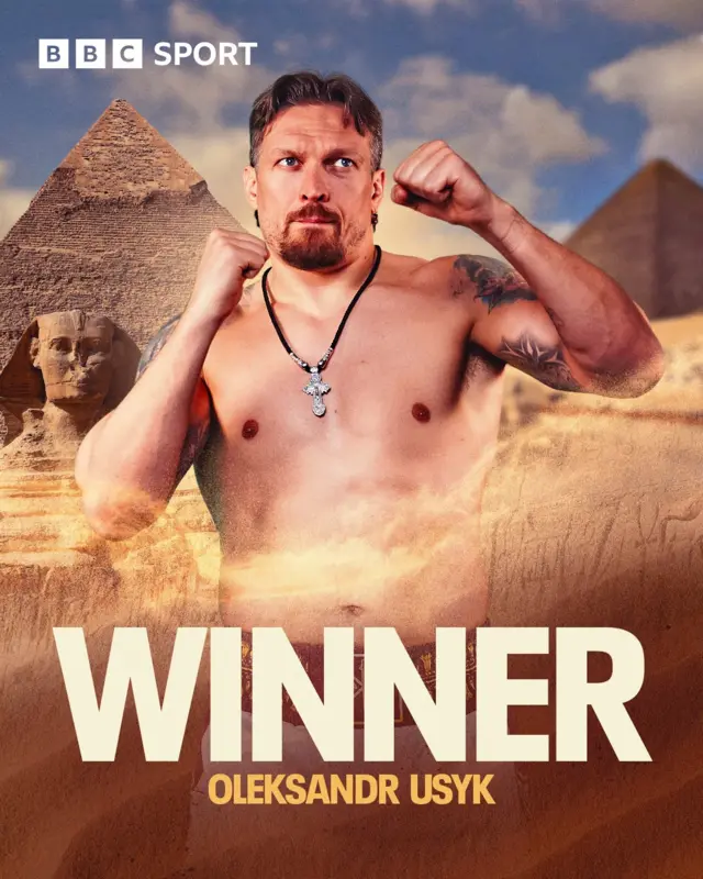 Oleksandr Usyk winner graphic
