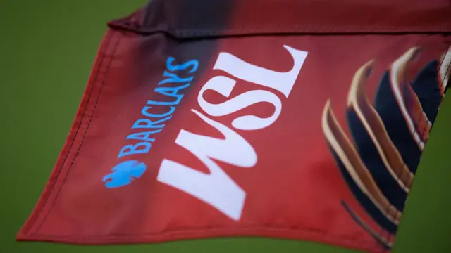 The Barclays WSL logo on a corner flag