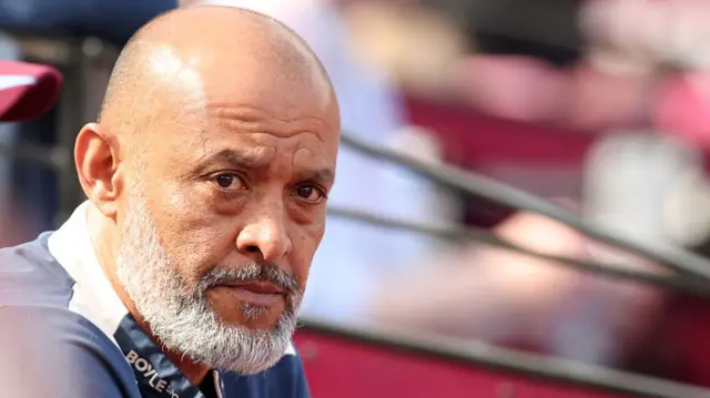 Nuno Espirito Santo looks on