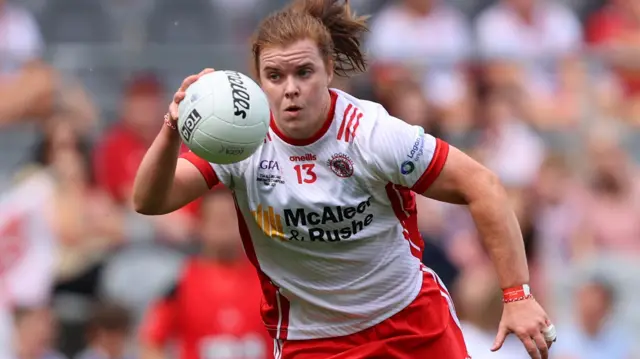 Niamh O'Neill in action for Tyrone