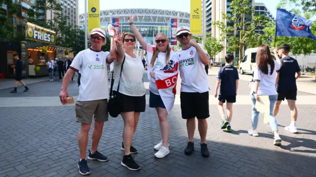 Bolton fans outside Wembley