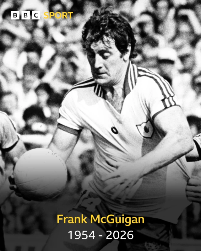 Frank McGuigan in action for Tyrone in 1984