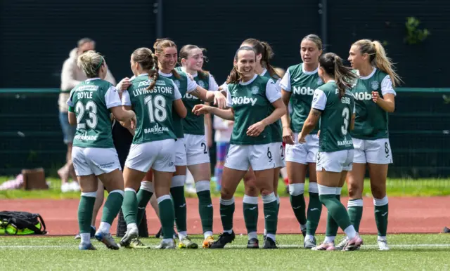 Hibs celebrate
