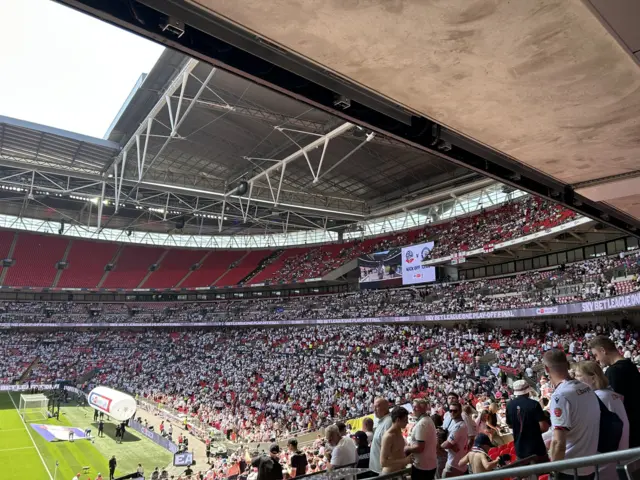 A photo of the Bolton Wanderers end at Wembley