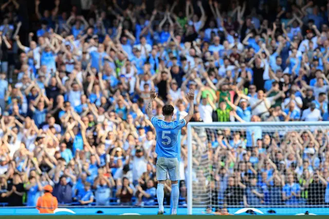 Manchester City defender John Stones says goodbye to the Etihad