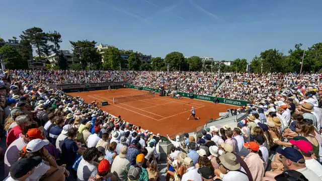 A view of Court Suzanne Lenglen at Roland Garros