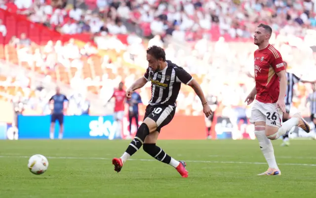 Jodi Jones scores Notts County's third goal against Salford City