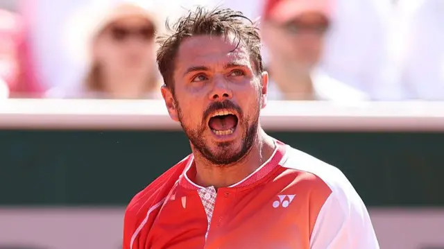 Wawrinka shouting