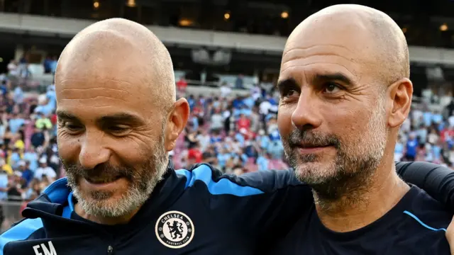 Enzo Maresca and Pep Guardiola