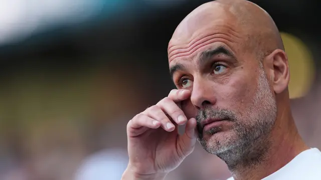 Manchester City manager Pep Guardiola at his final game in charge at the Etihad Stadium