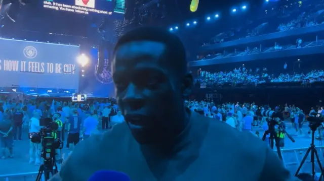 Nedum Onuoha inside the After Party at Co-op Live