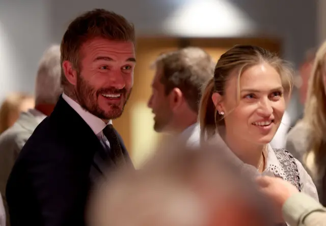 Sir David Beckham at Wembley before Notts County v Salford City