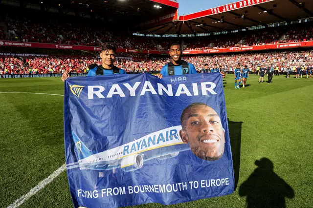 Bournemouth celebrate Europa League qualification