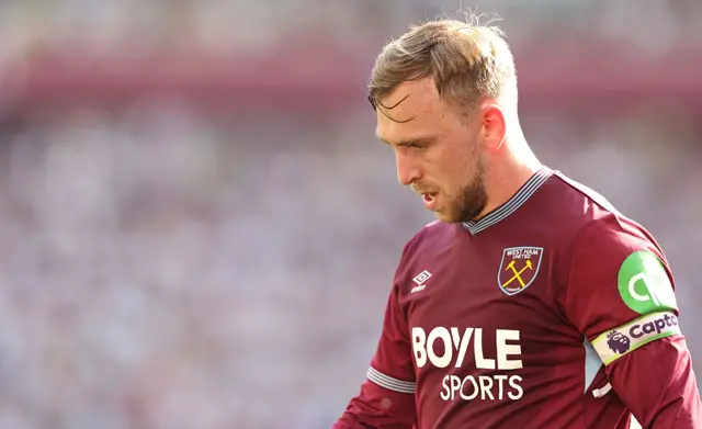Jarrod Bowen reacts as West Ham are relegated from the Premier League