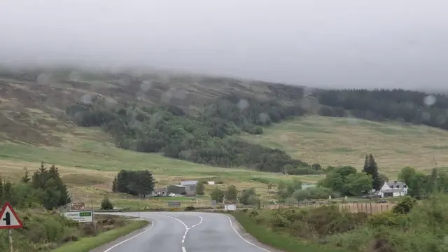 Image showing a rainy valley in Achnasheen, Scottish Highlands