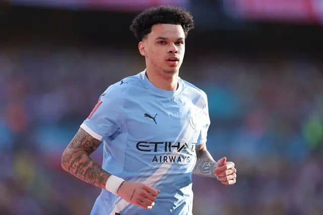 Nico O'Reilly of Manchester City during the Emirates FA Cup Semi Final match between Manchester City and Southampton at Wembley Stadium.