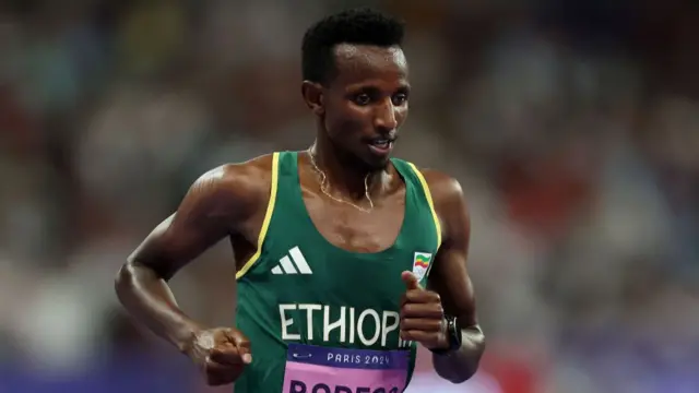 Selemon Barega finished seventh in the 10,000m at the Olympic Games in Paris 2024.